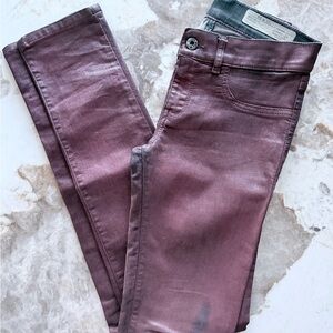 Diesel Women's Shimmering Maroon Skinny Jeans